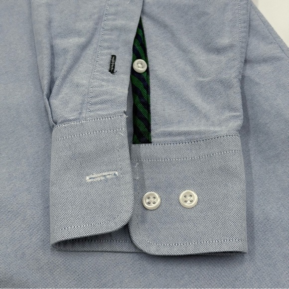 Wayhill & Wharf Men’s The Preparatory Oxford Green Navy Wide Repp Sporting Blue - Picture 5 of 11